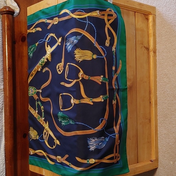 🌻Cybele Vintage Made in Italy square Equestrian Inspired Scarf - Picture 2 of 6